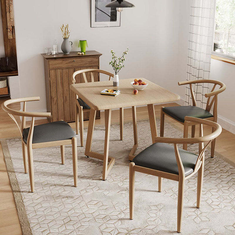 Vintage Round Steel Leather Dining Chair