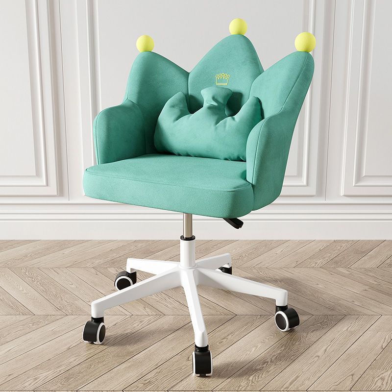 Nordic Crown Flannel Iron Spinning-Leg Accent Chair