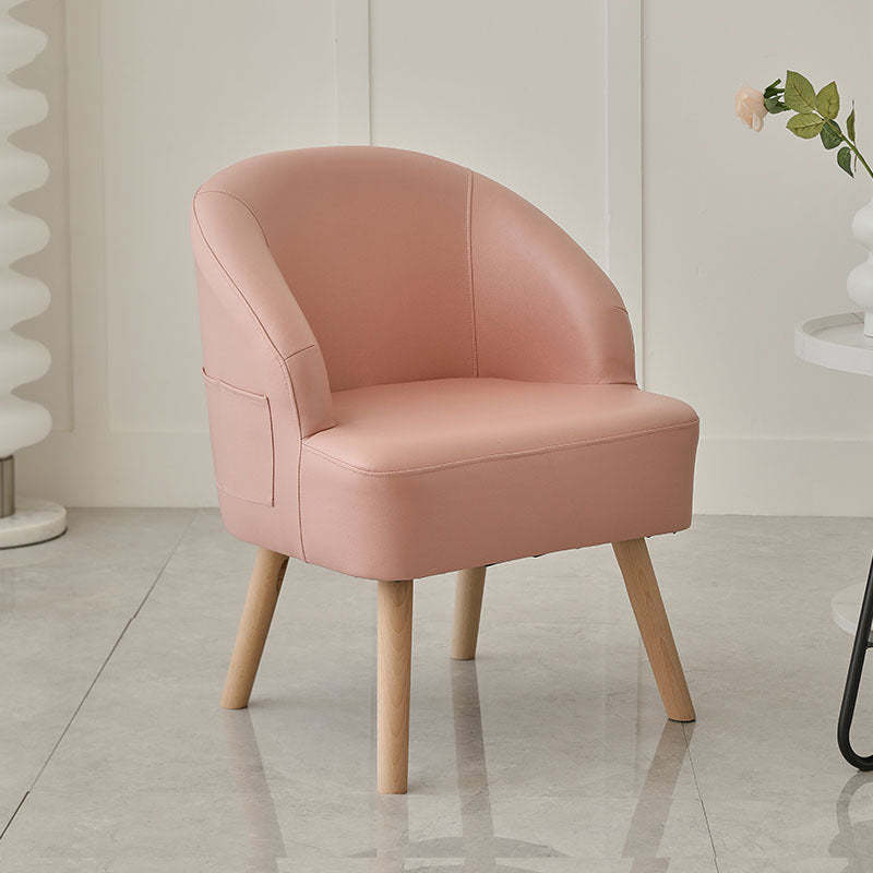 Gray wood tech cloth accent chairs - nordic — 22" L x 16" W x 26" H / Pink