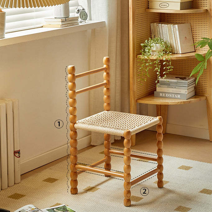Vintage Ladder Back Rubberwood Dining Chair