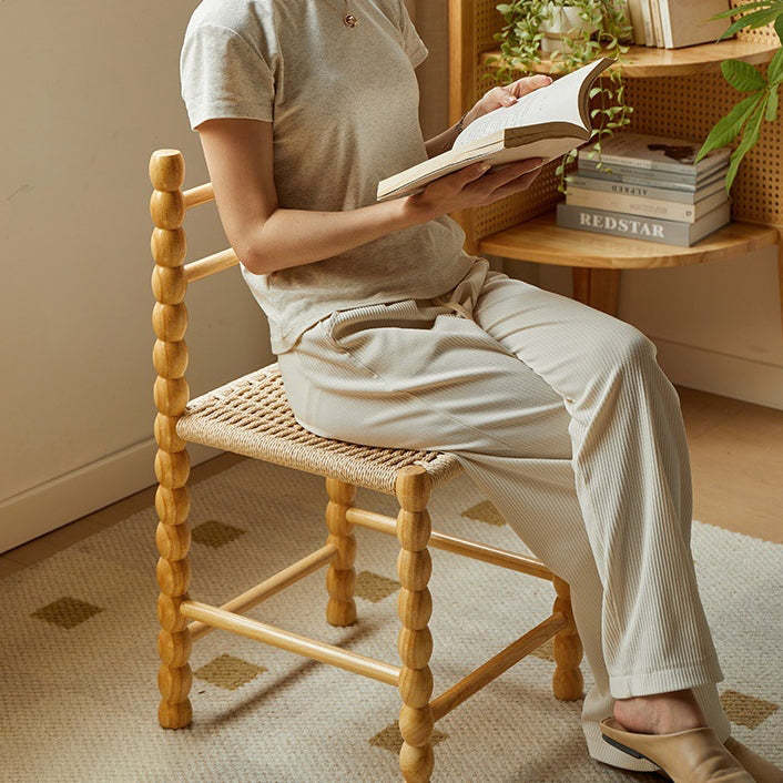 Vintage Ladder Back Rubberwood Dining Chair