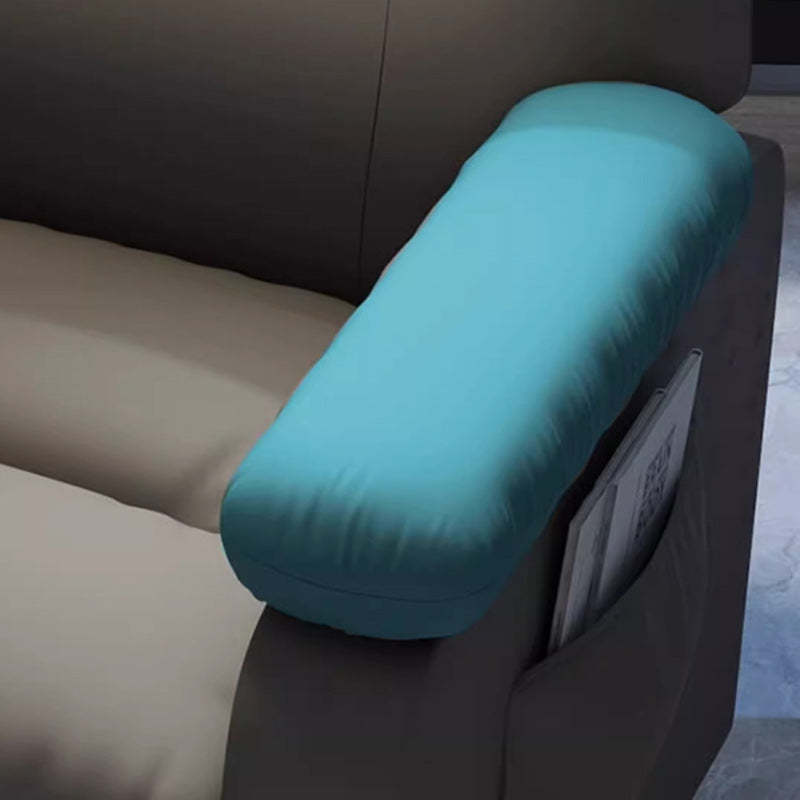 Scandinavian Wood Antifouling Leather Storage Accent Chair