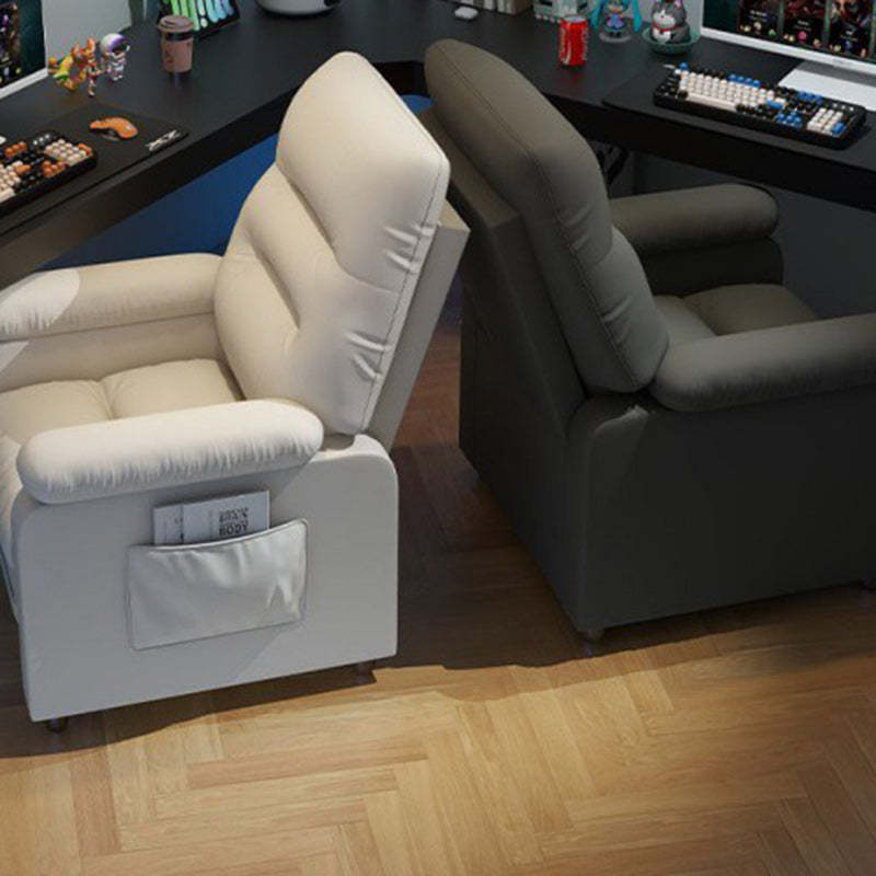 Wood leather wood antifouling storage accent chairs - nordic