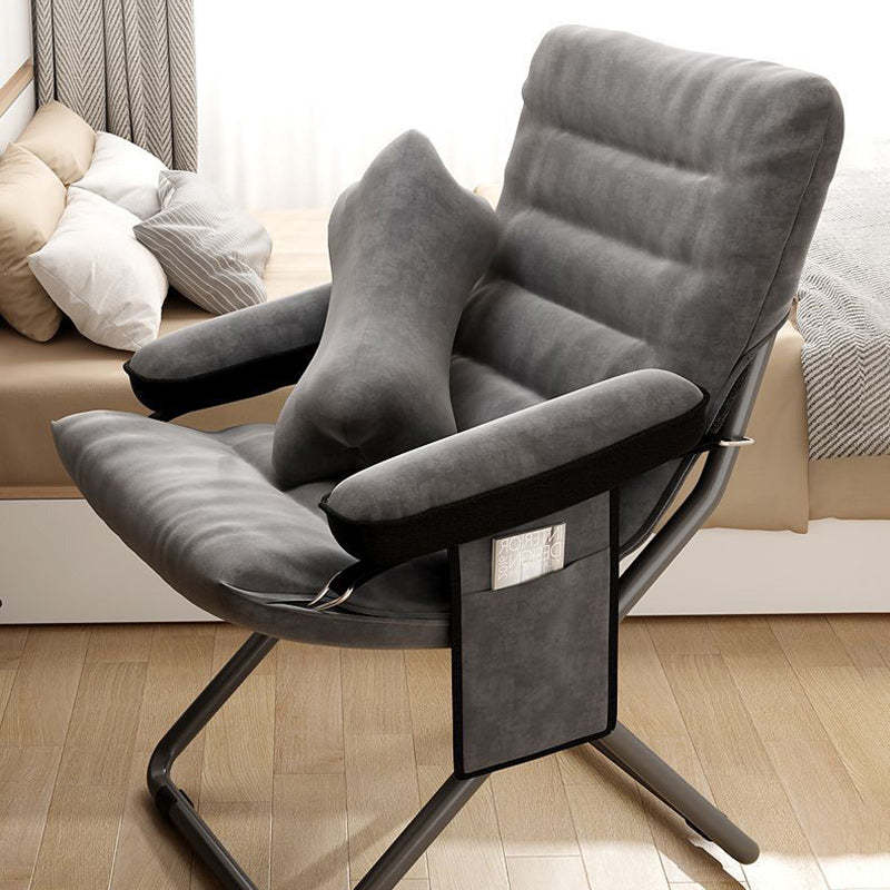 Scandinavian Iron Curved Foldable Recliner — With Storage Bag / Blue