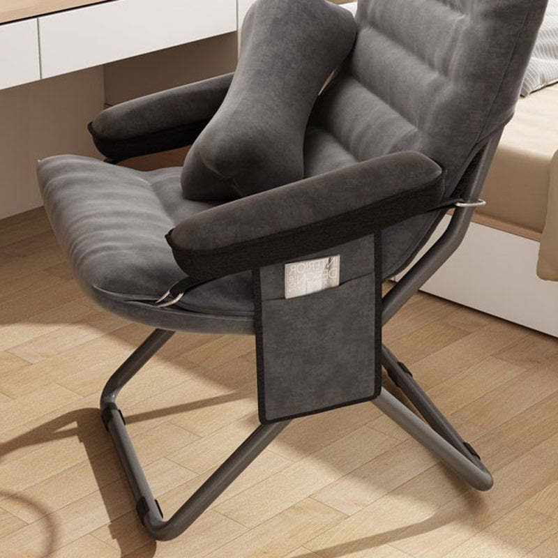 Scandinavian Iron Curved Foldable Recliner — With Storage Bag & With Pillow / Orange