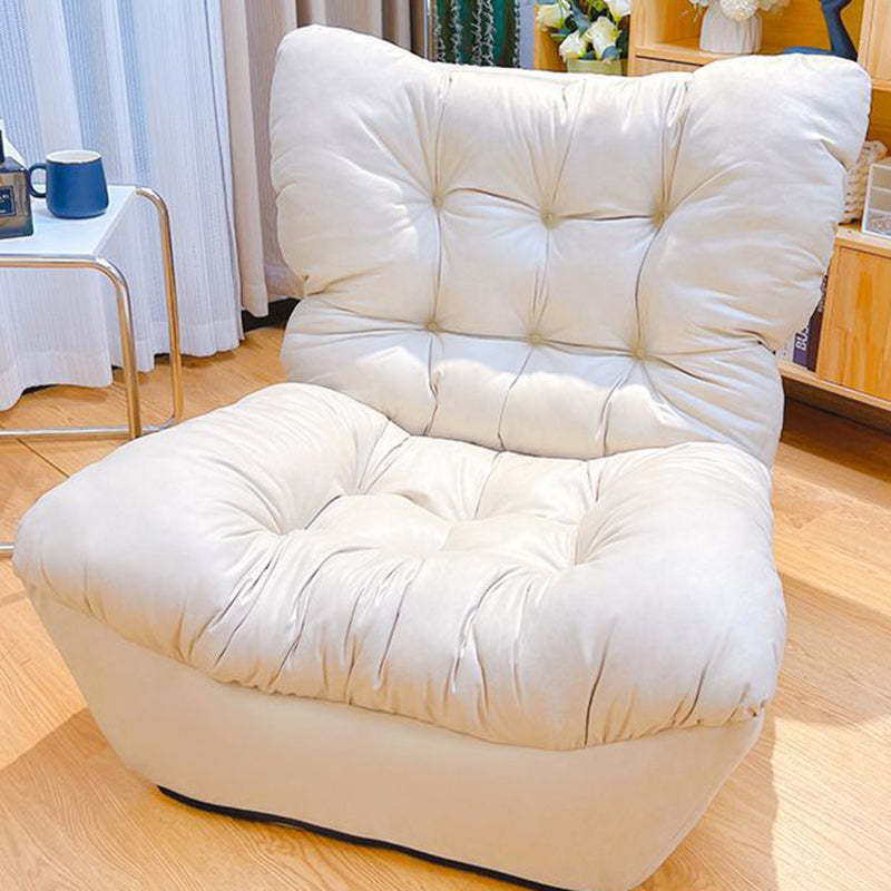 Minimalist lamb cloth accent chairs in iron fabric wood