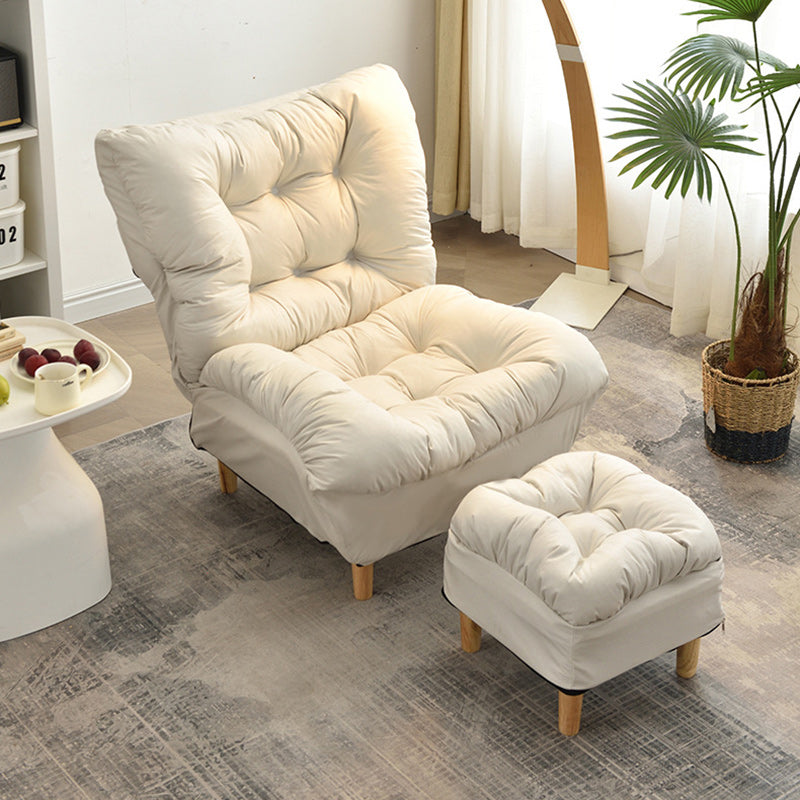 Minimalist Tech Cloth Lamb Cashmere Iron Accent Chair
