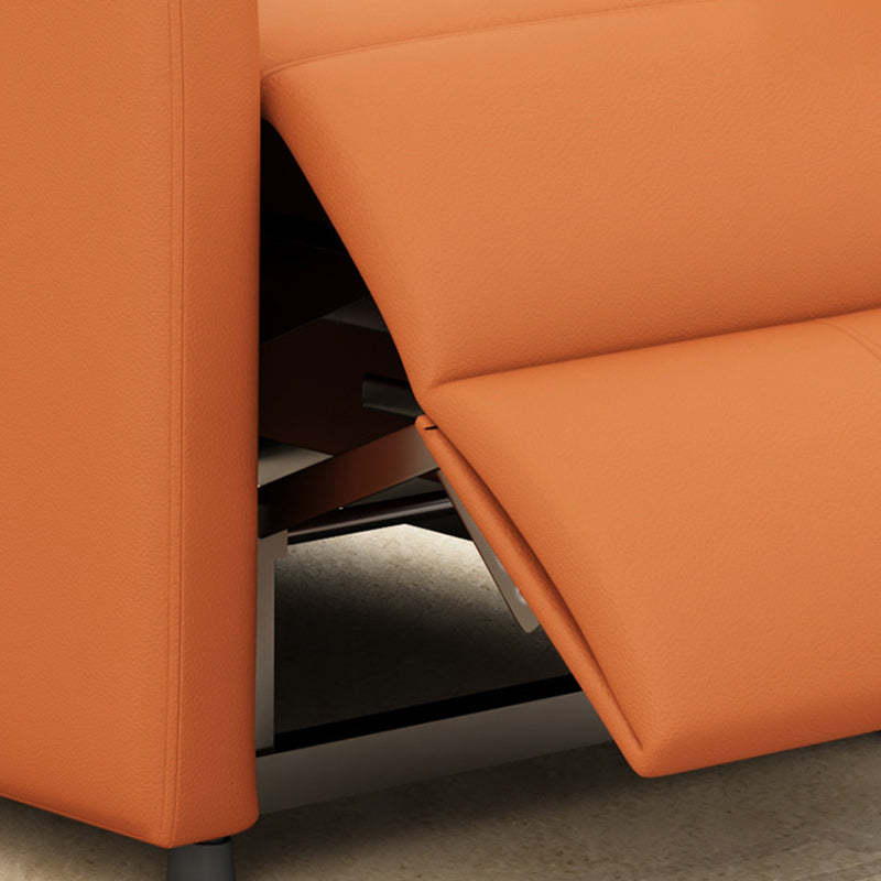 Modern Electric Carbon Steel Pana Leather Accent Chair — Regular / Green