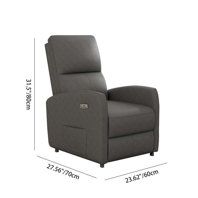 Modern Electric Carbon Steel Pana Leather Accent Chair — Regular / Brown