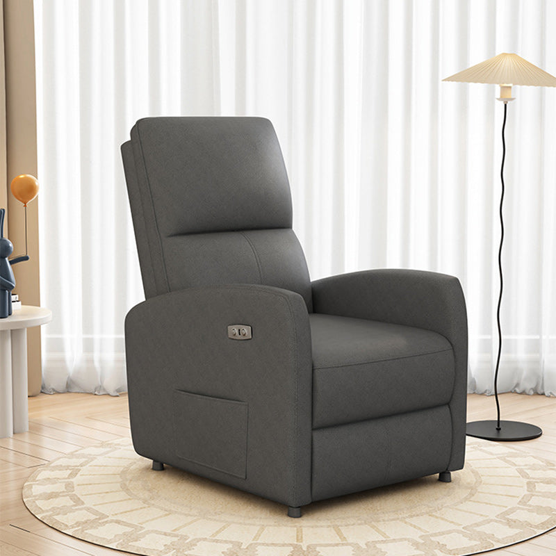 Modern Electric Carbon Steel Pana Leather Accent Chair — Regular / White