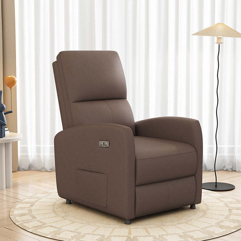 Modern Electric Carbon Steel Pana Leather Accent Chair — Regular / Orange Yellow