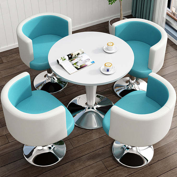 Scandinavian PU Leather Vanity Stool
