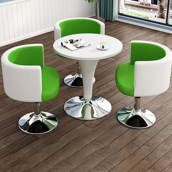 Scandinavian PU Leather Vanity Stool
