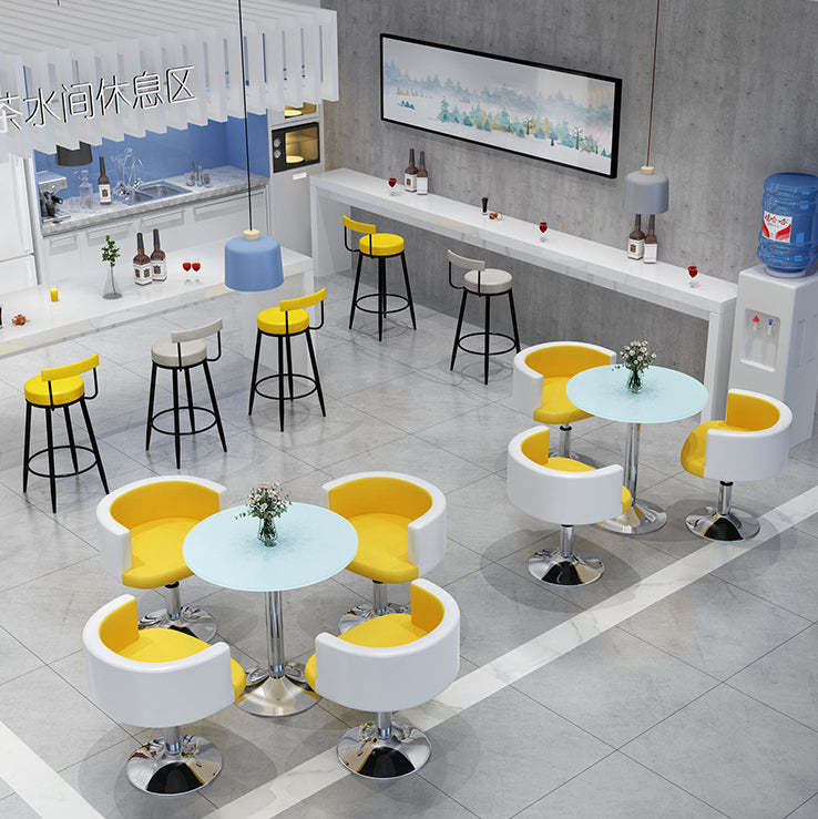 Scandinavian PU Leather Vanity Stool