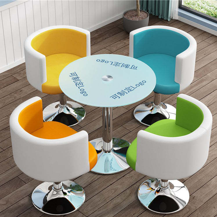 Scandinavian PU Leather Vanity Stool