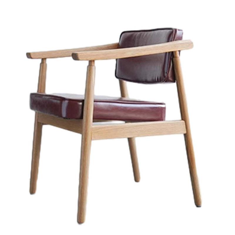 Nordic Wood PU Leather Dining Chair