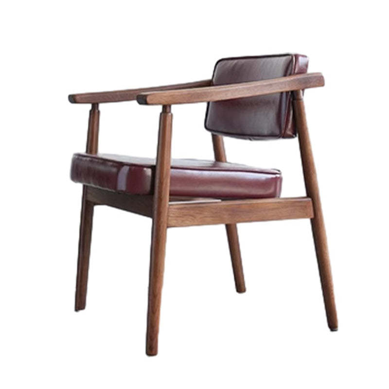 Nordic Wood PU Leather Dining Chair