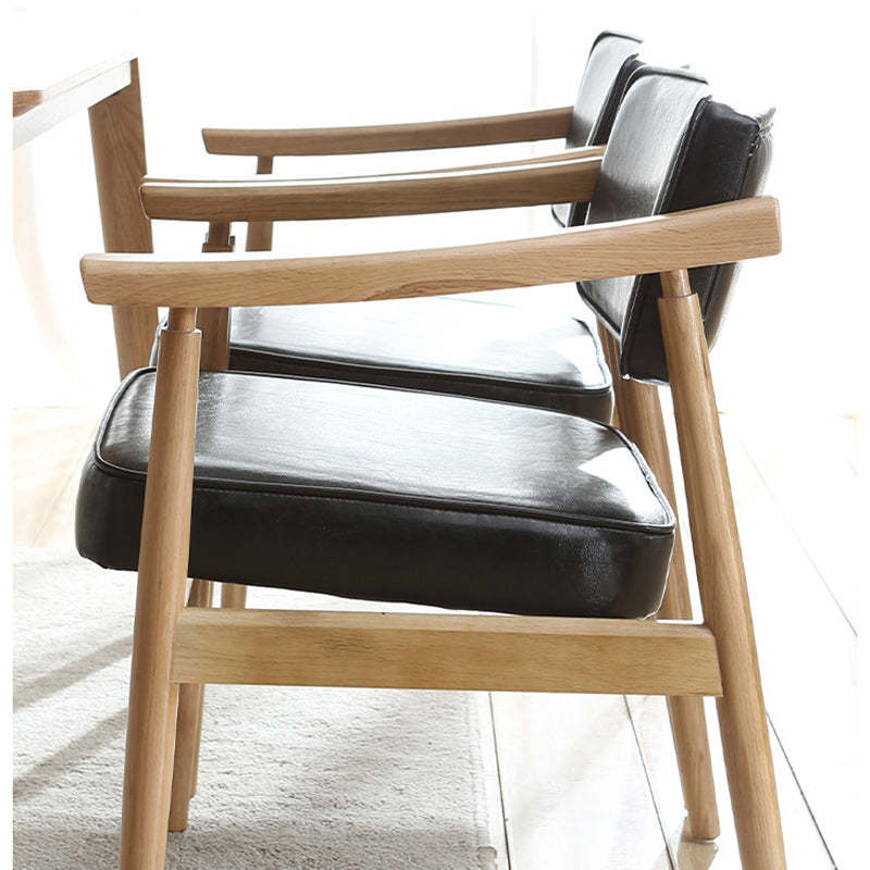 Nordic Wood PU Leather Dining Chair