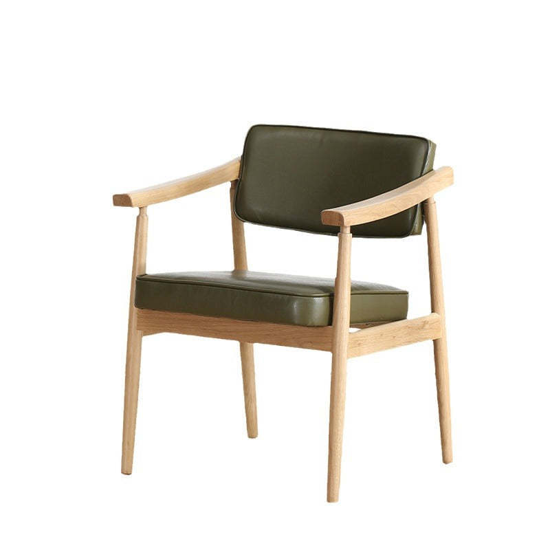 Nordic Wood PU Leather Dining Chair