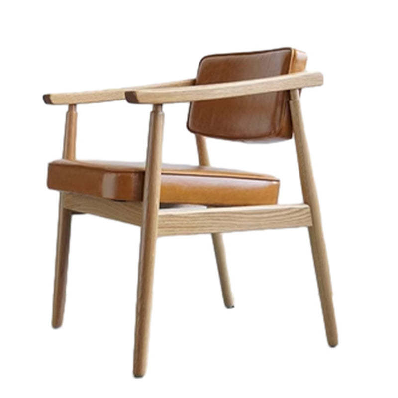 Nordic Wood PU Leather Dining Chair