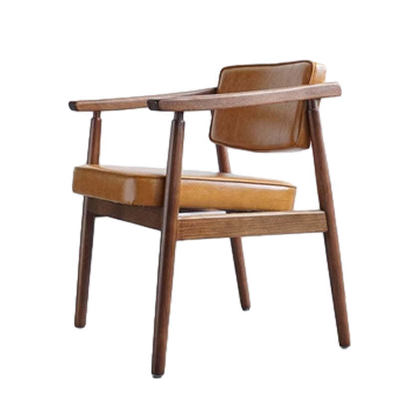 Nordic Wood PU Leather Dining Chair