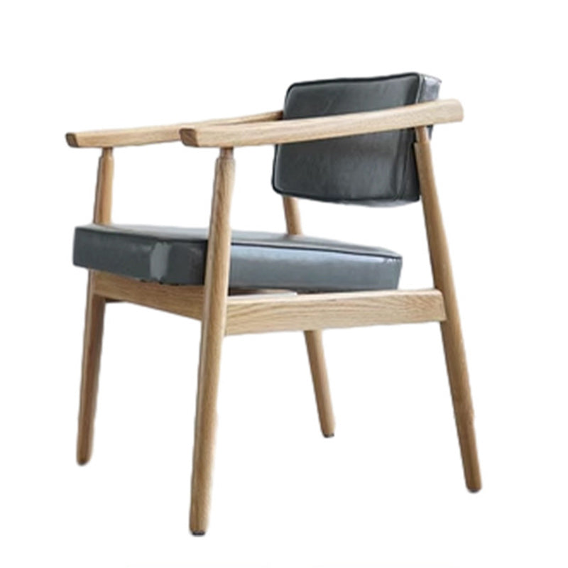 Nordic Wood PU Leather Dining Chair