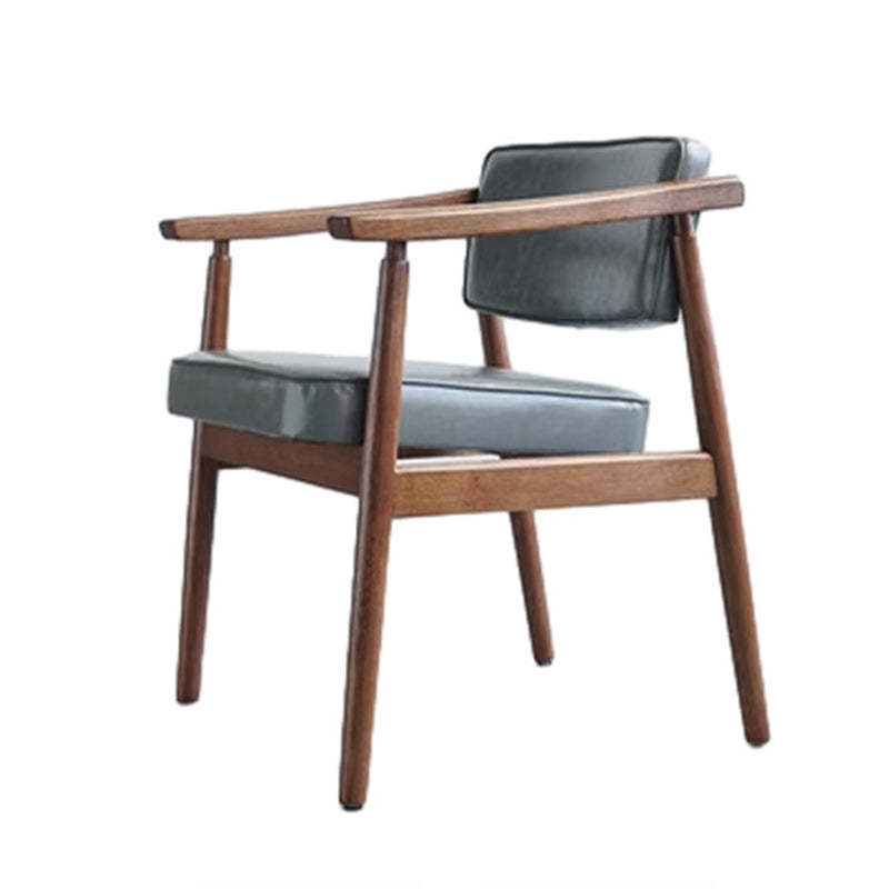 Nordic Wood PU Leather Dining Chair