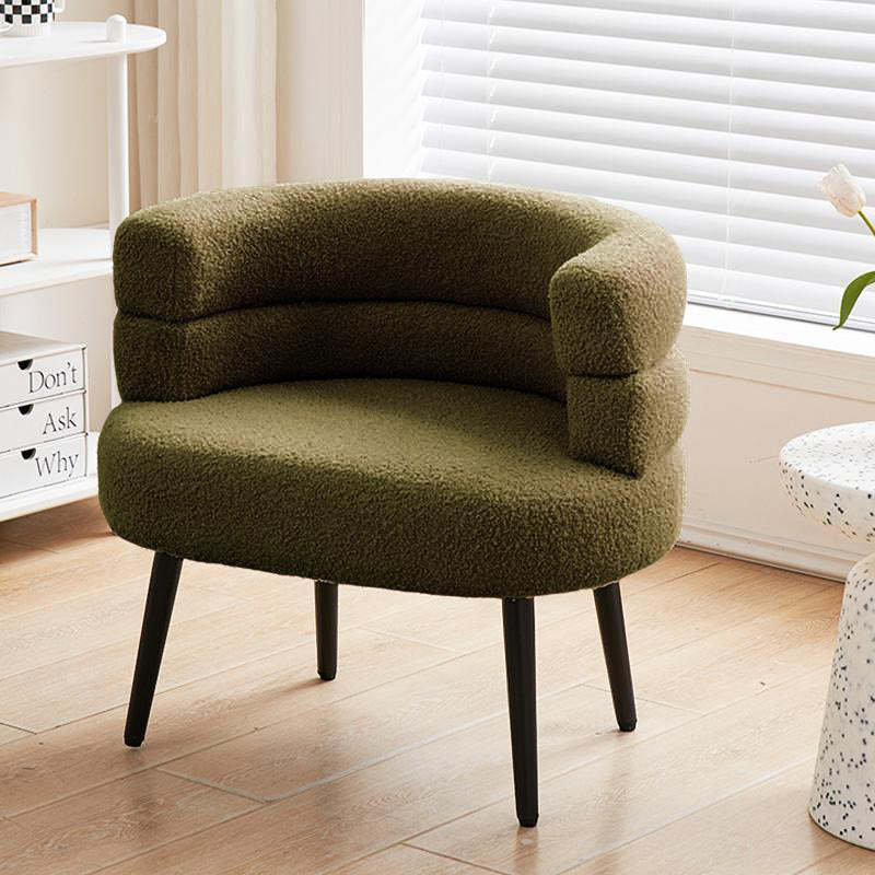 Lighom nordic lambswool curved steel vanity stools