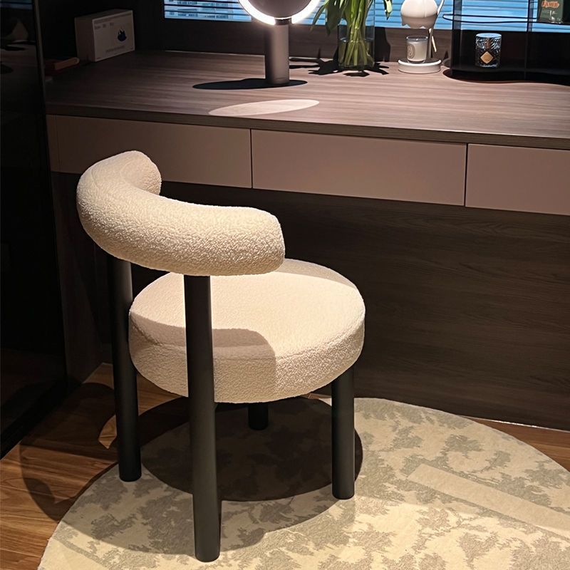 Nordic Lambswool Iron Vanity Stool