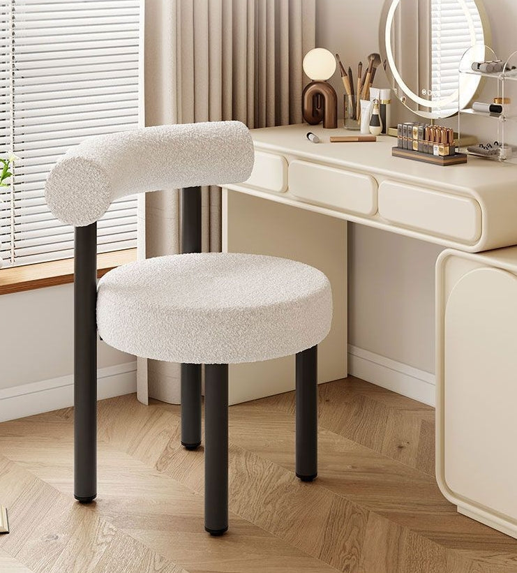 Nordic Lambswool Iron Vanity Stool