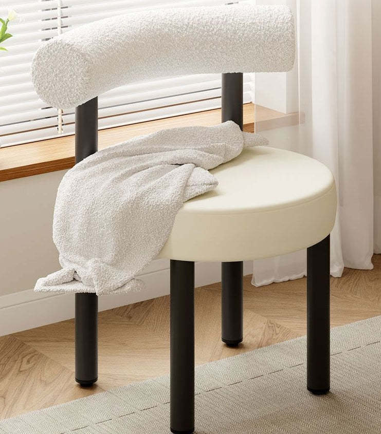 Nordic Lambswool Iron Vanity Stool
