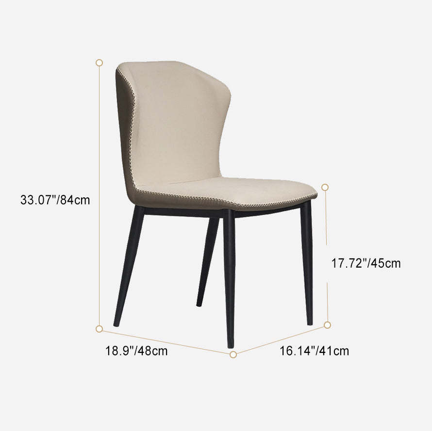 Nordic Cross-Sewing Cat-Scratch Carbon Steel Dining Chair