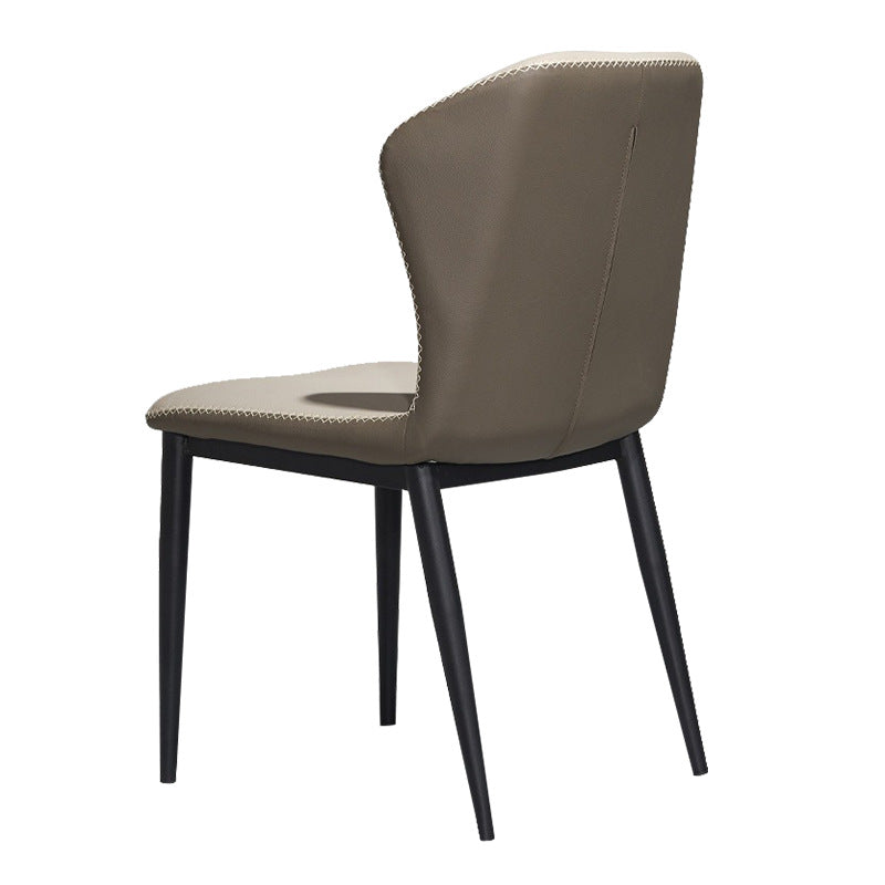 Nordic Cross-Sewing Cat-Scratch Carbon Steel Dining Chair
