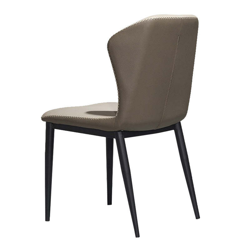 Nordic Cross-Sewing Cat-Scratch Carbon Steel Dining Chair