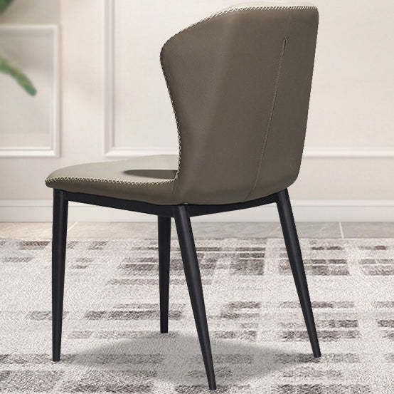 Nordic Cross-Sewing Cat-Scratch Carbon Steel Dining Chair