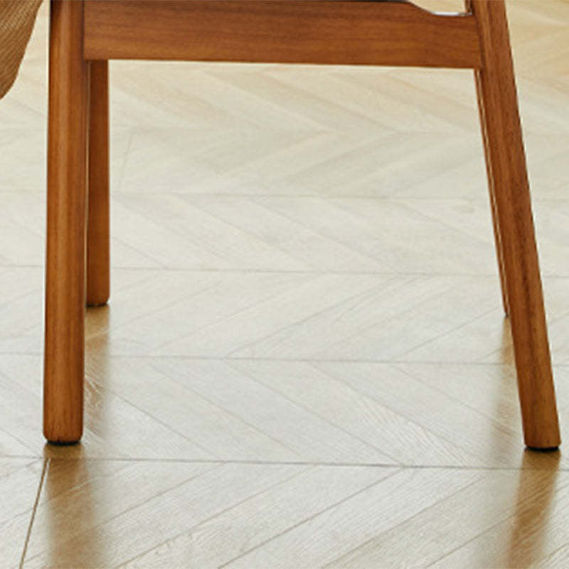 Minimalist Curved Wood Rattan Dining Chair