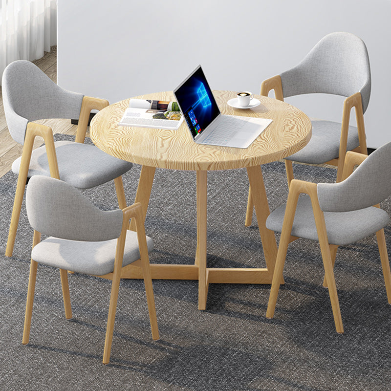 Nordic Curved Iron Linen Dining Chair