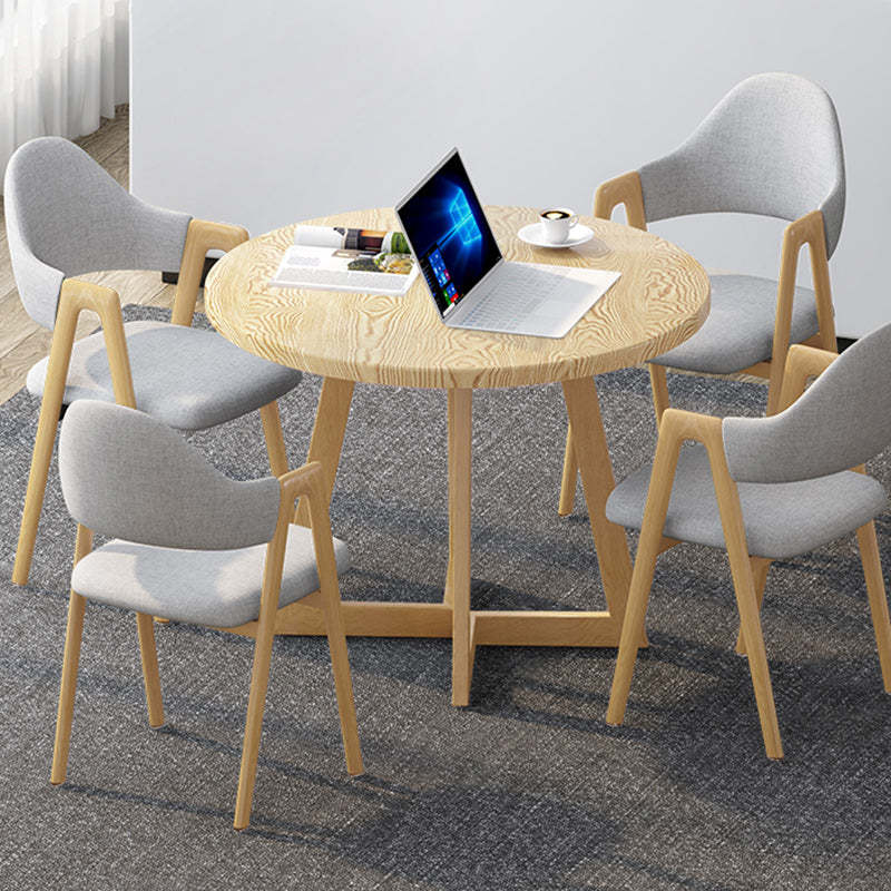 Nordic Curved Iron Linen Dining Chair