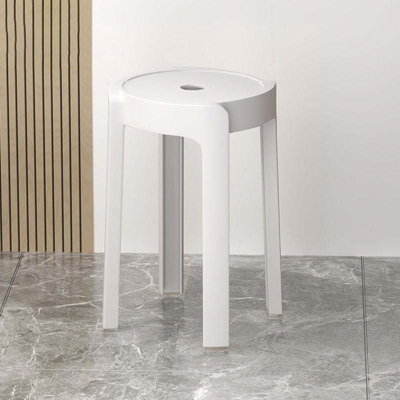 Minimalist Windmill Plastic Stackable Dining Chair — Gray