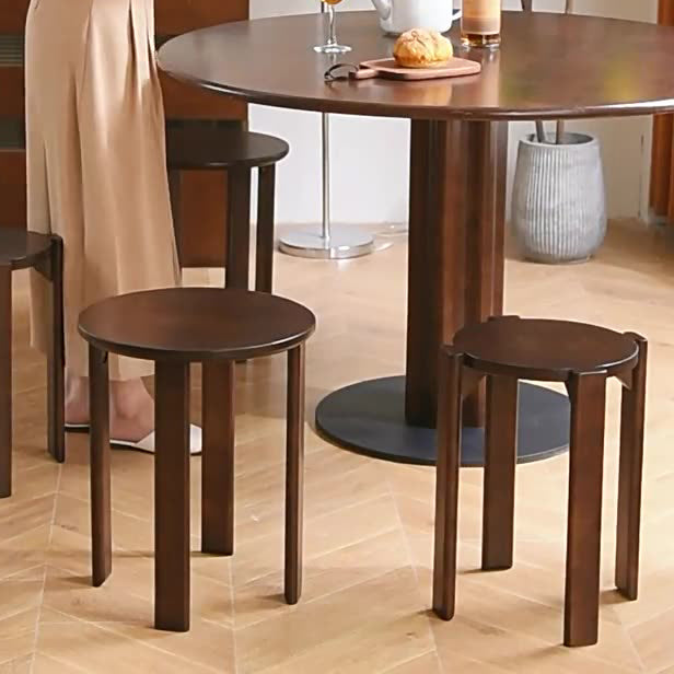 Chinese Solid Wood Nesting Low Stool