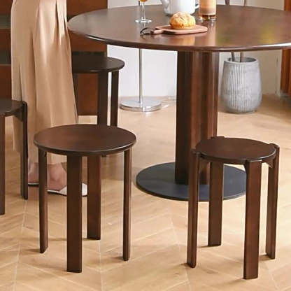 Chinese Solid Wood Nesting Low Stool