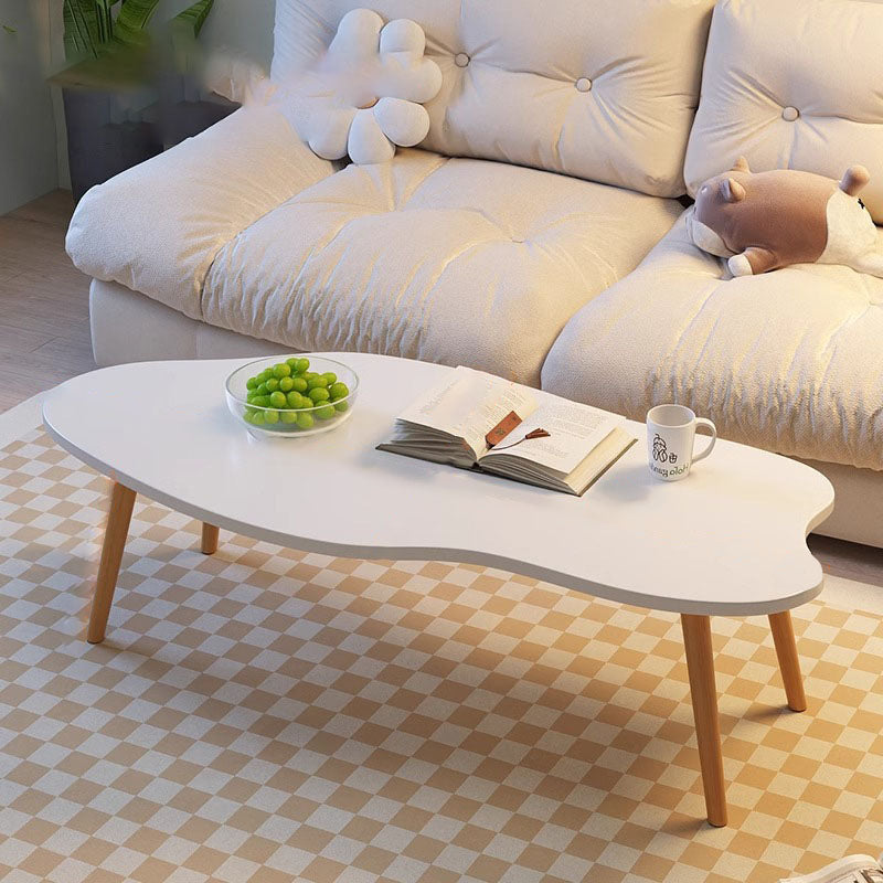Minimalist Cloud Shaped Solid Wood Coffee Table — A / Original Wood Color