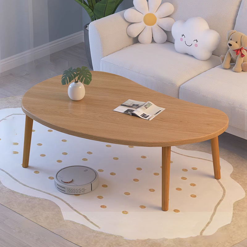 Minimalist Cloud Shaped Solid Wood Coffee Table — B / Original Wood Color