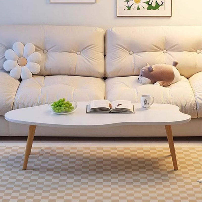 Minimalist Cloud Shaped Solid Wood Coffee Table