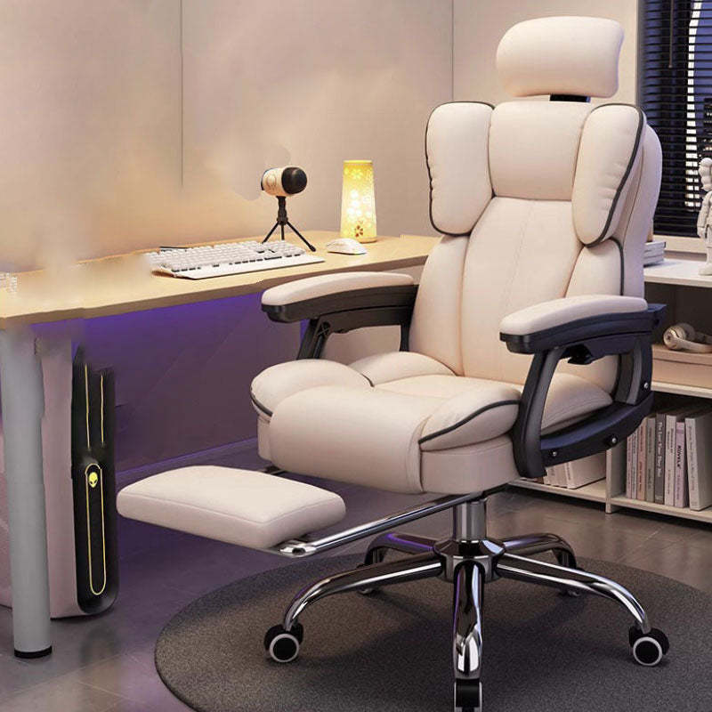 Minimalist Steel Leather Desk Chair