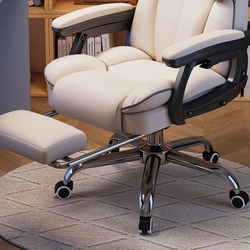 Minimalist Steel Leather Desk Chair