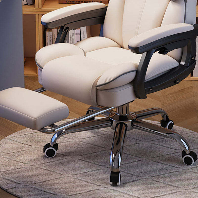 Minimalist Steel Leather Desk Chair