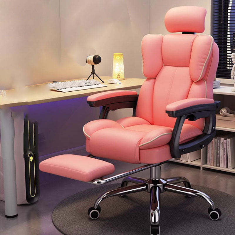 Minimalist Steel Leather Desk Chair