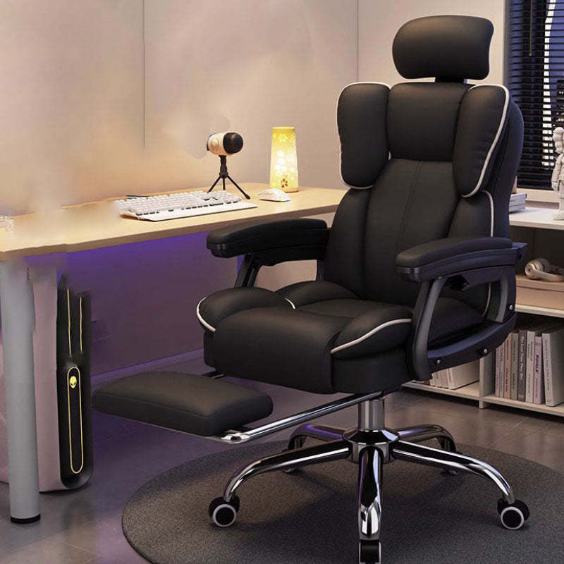 Minimalist Steel Leather Desk Chair