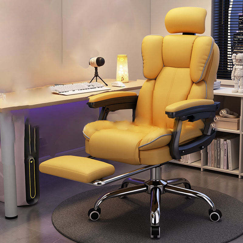 Minimalist Steel Leather Desk Chair